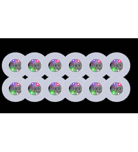River World 12 Adet Bardak Altlığı Pilli Renkli Led Işıklı