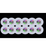 River World 12 Adet Bardak Altlığı Pilli Renkli Led Işıklı