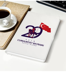 BK Gift 29 Ekim Temalı Beyaz Defter-9, Arkadaşa Hediye , 29 Ekim Hediyesi, 100.Yıl Hediyesi