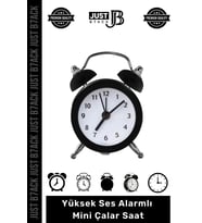 #ÇalarSaat Yüksek Ses Alarmlı Çift Çanlı Pilli Dekoratif Akar Saniyeli Masaüstü Analog Çalar Saat