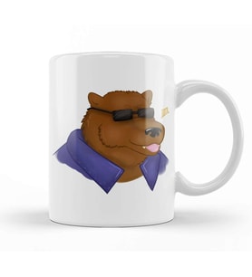 We Bare Bears Panda Grizz Kupa Bardak Porselen