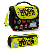 Coral High Erkek Çocuk Sarı Siyah Game Over Beslenme Çantası Seti