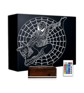 Luvivia Örümcek Adap Spider Man Ağ 3D Lamba - Masa Gece Lambası