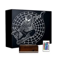 Luvivia Örümcek Adap Spider Man Ağ 3D Lamba - Masa Gece Lambası