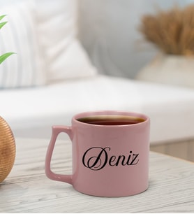 BK Gift Kişiye Özel İsimli Pastel Pembe Middle Kupa Bardak, Arkadaşa Hediye, Ev Hediyesi, Doğum Günü Hediyesi, Ofis Hediyesi-10