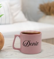 BK Gift Kişiye Özel İsimli Pastel Pembe Middle Kupa Bardak, Arkadaşa Hediye, Ev Hediyesi, Doğum Günü Hediyesi, Ofis Hediyesi-10
