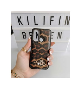 Xiaomi Redmi Note 8 Leopar Love Süslü kılıf Modeli