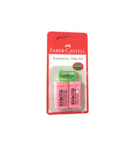 Faber Castell Renkli Silgi 2 Adet + Plastik Kalemtraş