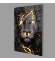 Aslan [ Sarı Gözlü ] Cam Tablo 4mm Dayanıklı Temperli Cam