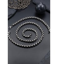Paslanmaz Çelik Gemici Model Erkek Kolye Zincir Ve Bileklik Set 8 Mm 902927