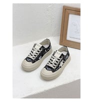 Guja 26y312-1 Kadın Baskılı Jean Sneaker Spor Ayakkabı (Siyah)