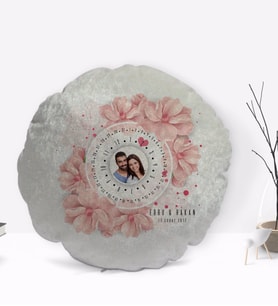 BK Gift Kişiye Özel İsimli Fotoğraflı Tarihli Sonsuz Takvim Tasarımlı Dekoratif Kırlent Yastık-2