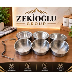 SEFER TASI NO 3 Paslanmaz Çelik Yemek Kabı 3 LÜ Saklama Kabı 3 Katlı Yemek Taşıma Kabı