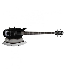 Cort GS BASS AXE2BK Gene Simmons Signature Balta Bas Gitar (Profesyonel/Koleksiyon)  İkonik Balta Tasarımı, Güçlü Mighty Mite Manyetikler ve Özel Tasarım Çanta Dahil