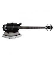 Cort GS BASS AXE2BK Gene Simmons Signature Balta Bas Gitar (Profesyonel/Koleksiyon)  İkonik Balta Tasarımı, Güçlü Mighty Mite Manyetikler ve Özel Tasarım Çanta Dahil