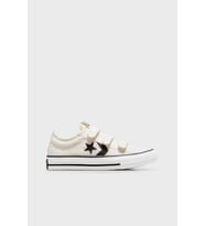 Converse Logolu Cırt Cırtlı Sneaker Ayakkabı Unisex Çocuk AYAKKABI A05218C 103 (Beyaz-Siyah)