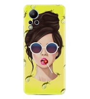 Infınix Note 12 Kılıf Resimli Desenli Baskılı Silikon Lollipop Woman 1416