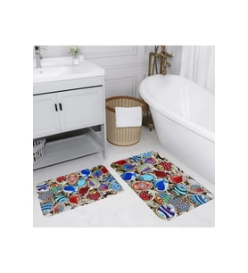Eliana Home Baskılı 2'li Banyo Paspas Takımı RVG5027
