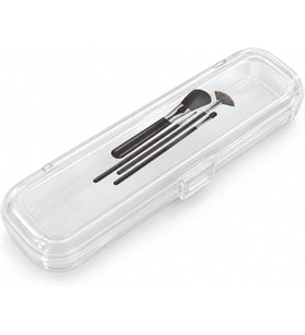 Home Kilitli Seyahat Kutusu Şeffaf Organizer – Diş Fırçalık, Çatal Kaşıklık, Çok Amaçlı Saklama Kutusu, Valiz İçi Düzenleyici, Taşınabilir Hijyenik Kap, 23x6x4 cm (Makyaj Fırçası)