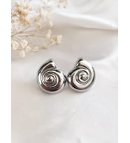 CM Jewelry Sarmal Gümüş Renk Çelik Küpe