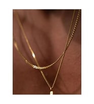 14 K Gold Kaplama 925 Ayar Gümüş 2 Mm Gurmet Kolye