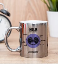 Kişiye Özel İkizler Burcuna Hediye Silver Kupa Bardak