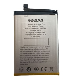 Reeder S19 Max Pro Pil Batarya 5000 Mah