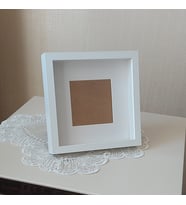 25x25 cm Verda Anı Çerçevesi-Derin Anı Çerçevesi 4,5 cm derin Ahşap Özel Kaplama Çerçeve