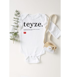 Unisex Bebek Beyaz Teyze Tdk Çıtçıtlı Body