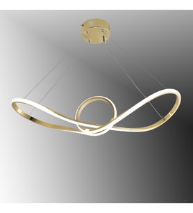 TT002-SR TT Aydınlatma Papyon Modeli Sarı Kaplama Led Avize (Beyaz)