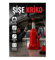 2 Ton Hidrolik Şişe Kriko – Çelik Gövdeli Kompakt Araç Kaldırma Krikosu