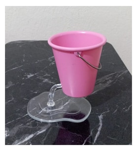 Desk Bucket Dekoratif Bardak Kalemlik Pembe
