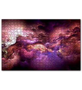 Cakapuzzle Rengarenk Fantastik Bulutlar İllüstrasyon  Puzzle Yapboz MDF (Ahşap) (120 Parça)