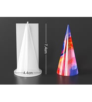 SİLİKON KALIP TAŞ TOZU İTHAL KISA ORGONİT PİRAMİT YÜZÜK KONİK KALIP EPOKSİ REÇİNE HB90-0145 (Beyaz)