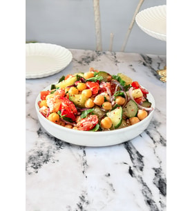 Büyük Boy Porselen Salata ve Sunum Kasesi 24 cm, Şık ve Dayanıklı