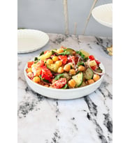 Büyük Boy Porselen Salata ve Sunum Kasesi 24 cm, Şık ve Dayanıklı