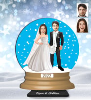Kişiye Özel Gelin Dağmat Ahşap Küre Biblo-7