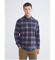 LCWAIKIKI Classic Bordo Regular Fit Uzun Kollu Ekose Gabardin Erkek Gömlek