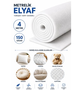 4 Metre 150 Gr Metrelik Elyaf – Kalın Beyaz Rulo Dolgu ve Kaplama Malzemesi