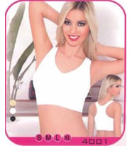 Beyaz Kalın Askılı Sporcu Sütyeni Büstiyer – Dikişsiz Rahat Kadın Bralet S M L XL 4001