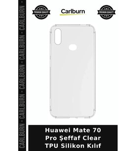 Huawei Mate 70 Pro Şeffaf Clear TPU Silikon Kılıf Aksesuar Parça Koruyucu