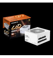 GIGABYTE 1000w 80+Gold GP-UD1000GM PG5 ICE Tam Modüler Power Supply Beyaz