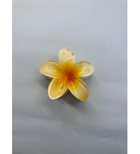 Tekli, Açık Sarı Renk 8 cm Lotus Çiçeği Mandal Toka