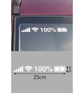 Wifi Batarya Pil Wifi Oto Sticker Araba Oto Sticker 25cm Beyaz
