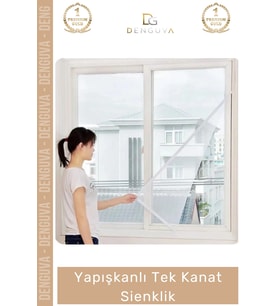 #YapışkanlıSineklik Pratik Pencere Tülü Haşere Kovucu Dayanıklı İnce Gözenekli Yapışkanlı Tek Kanat