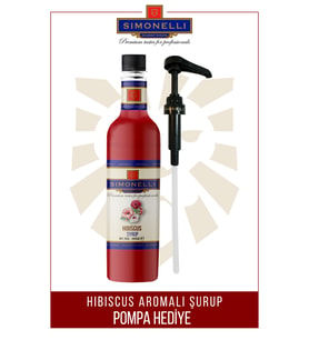 Kahve ve Kokteyl Şurubu Hibiscus Aromalı 70 CL + POMPA Simonelli