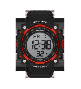 Hummel Erkek Spor Kol Saati Siyah Kırmızı Hm-1013Md-4 (Siyah-Kırmızı)