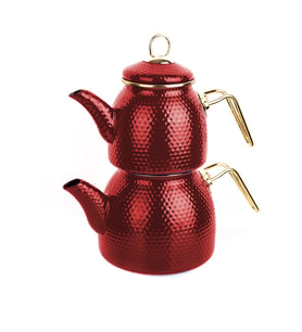 Red Teapot Dot Emaye Çaydanlık Kırmızı 2100ml