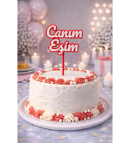 Aile Pastası Süsleme Seti – Çok Renkli 3B Yazdırılabilir - Canım Eşim