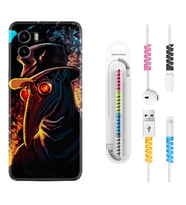 Vivo Y15S Y32 Y33S Y51 Y53S Kılıf Kablo Koruma Spiral Silikon Karga 1616